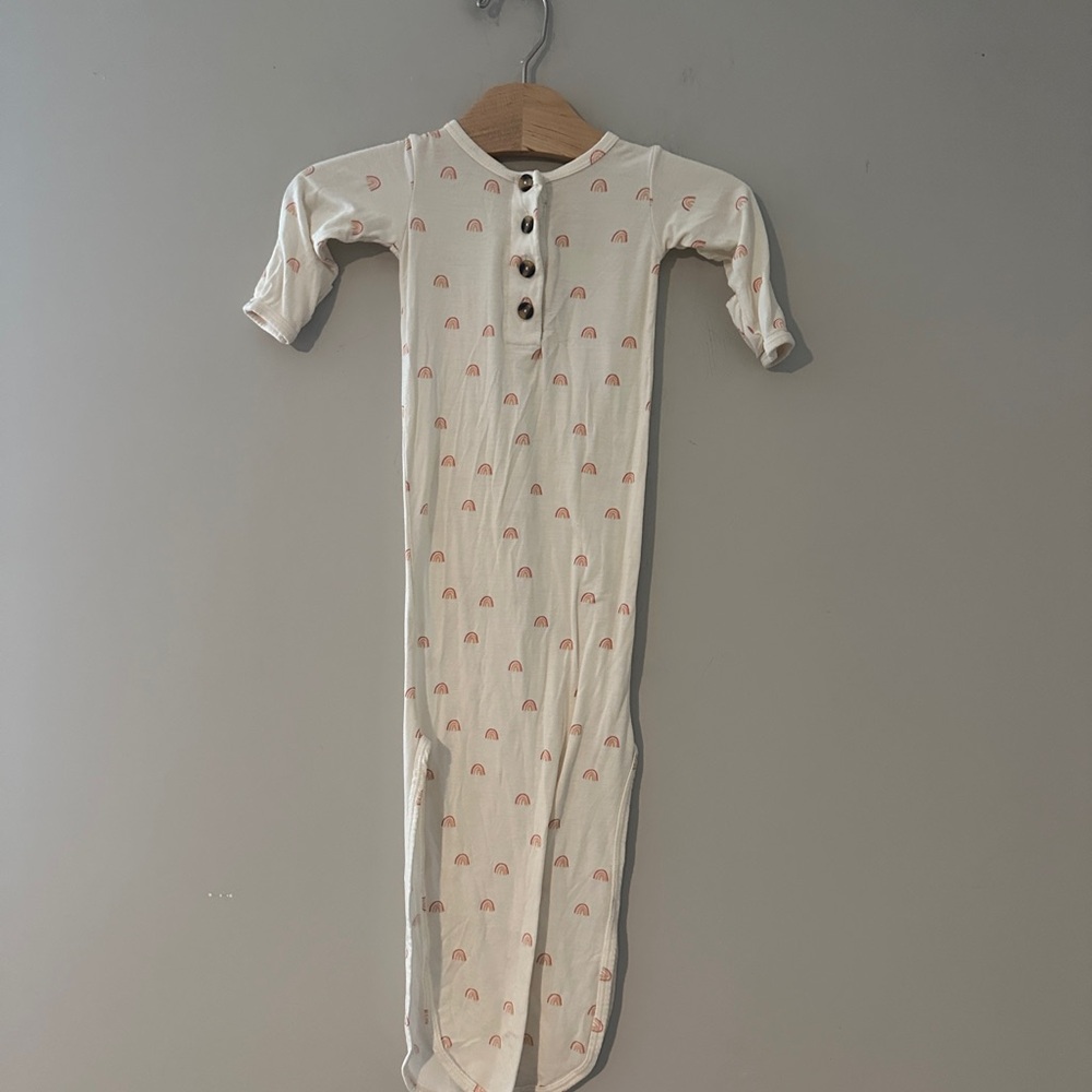 $23 ADD ON lou lou & co. knotted gown rainbow print newborn Mini Boden Baby Gap